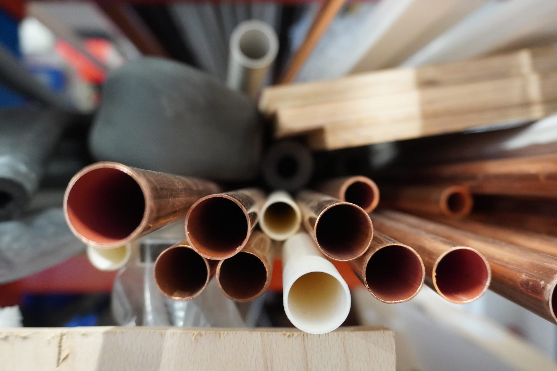 Close-up of plumbing equipment