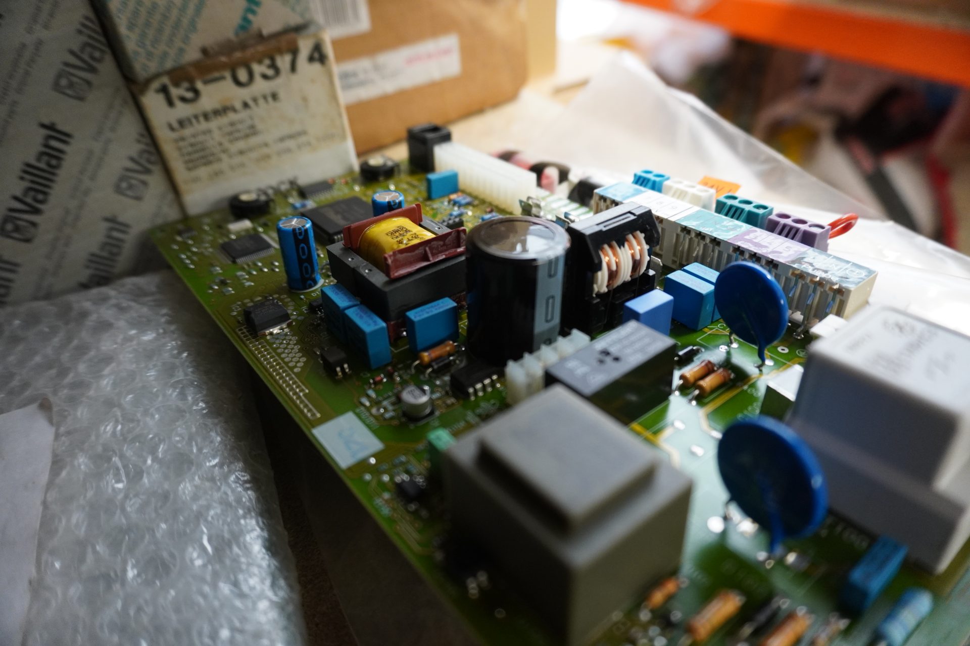 Electrical circuit board close-up