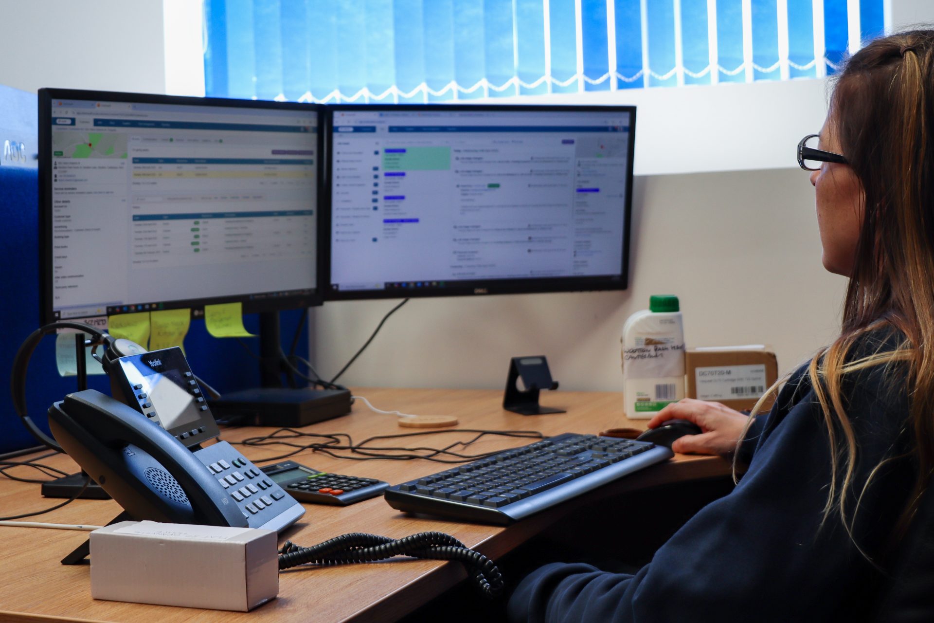 Employee working at their computer