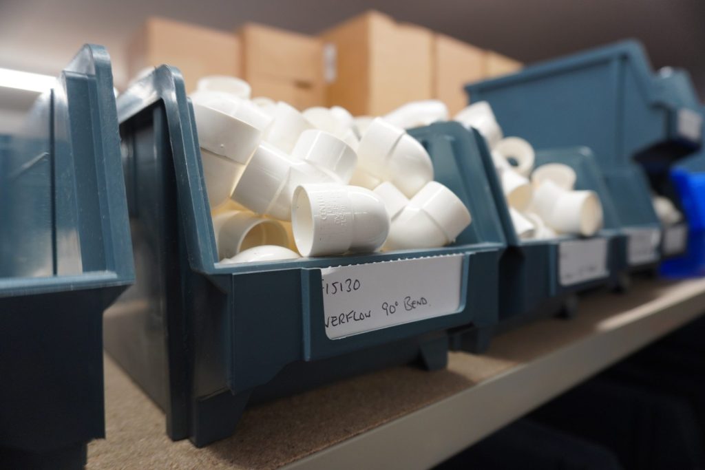 Example of stock in a warehouse