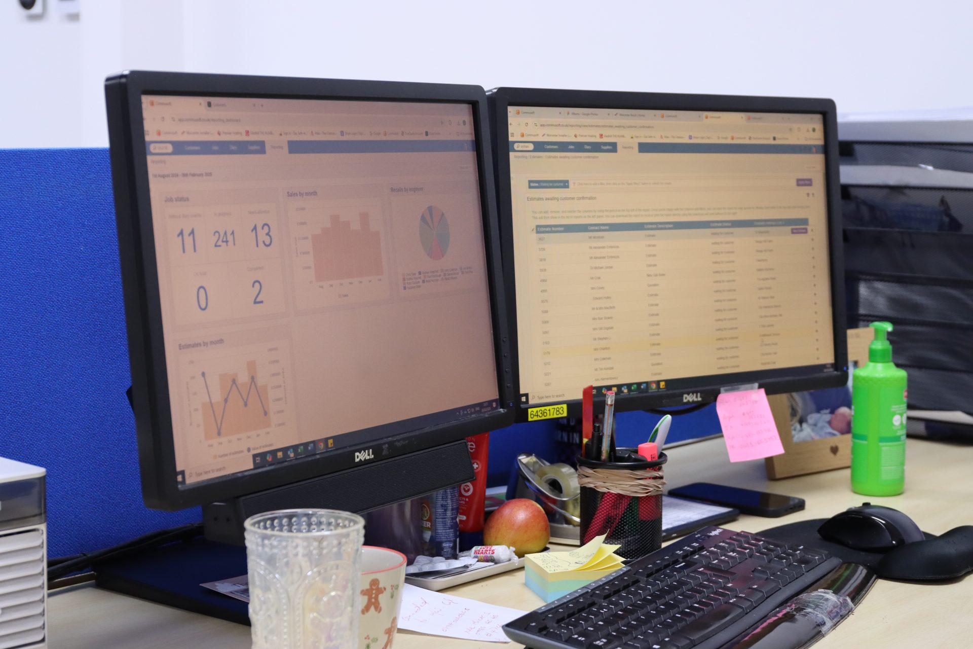 Commusoft desktop view