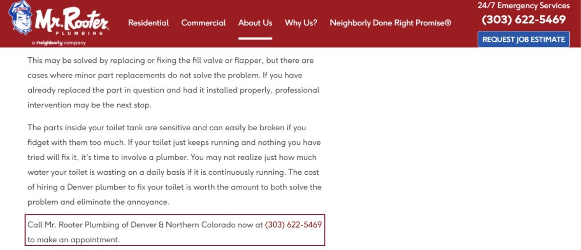 Plumbing blog example