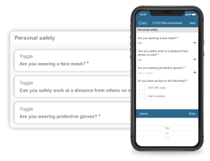 Examples of custom forms on Commusoft mobile app