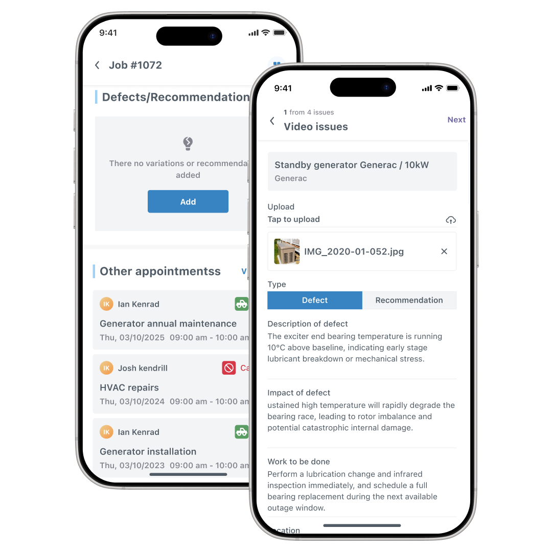 Defects/recommendations in job view on mobile