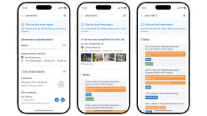 Job view on mobile app