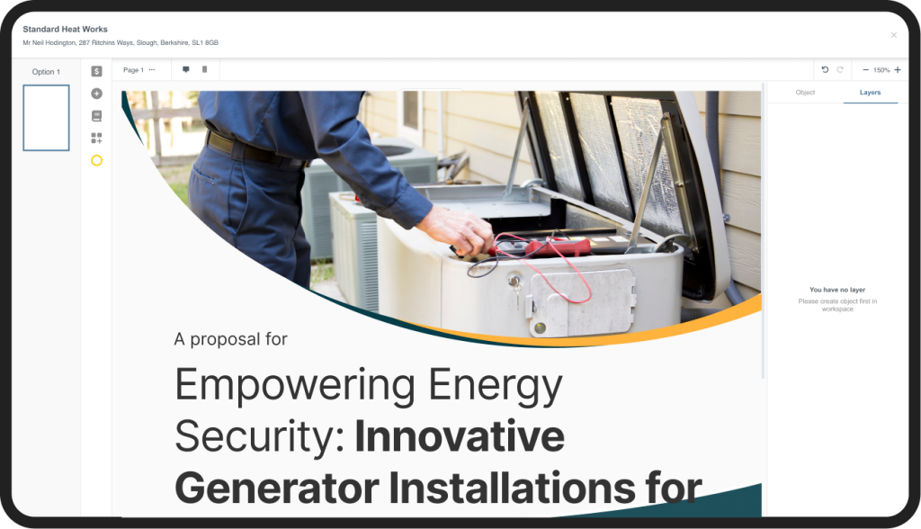 Proposal for a new generator in desktop view