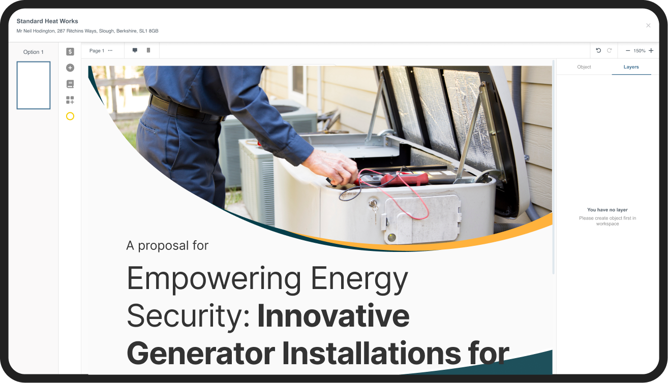 Proposal for a new generator in desktop view