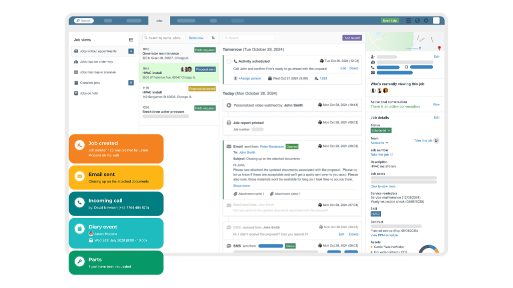 Job dashboard