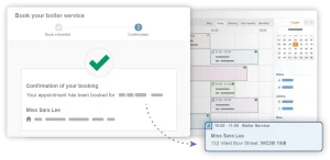 Booked boiler service added into job diary