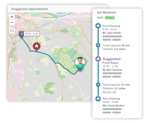 Intelligent scheduling route confirmation