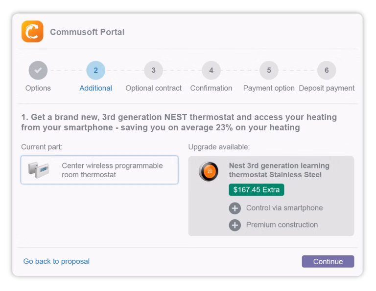 additional information section of the sales proposal
